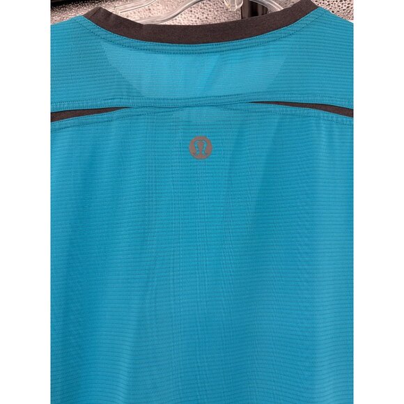 Lululemon Mens Blue & Gray Short Sleeve Athletic Shirt Size XXL - Picture 5 of 7